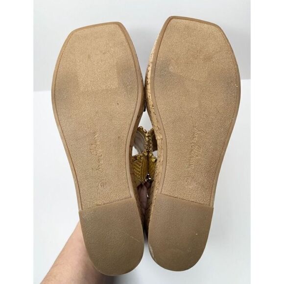 Sam Edelman Angelina Wedges Sandals Raffia Rhinestone Embellished Size 9.5 - Picture 7 of 7